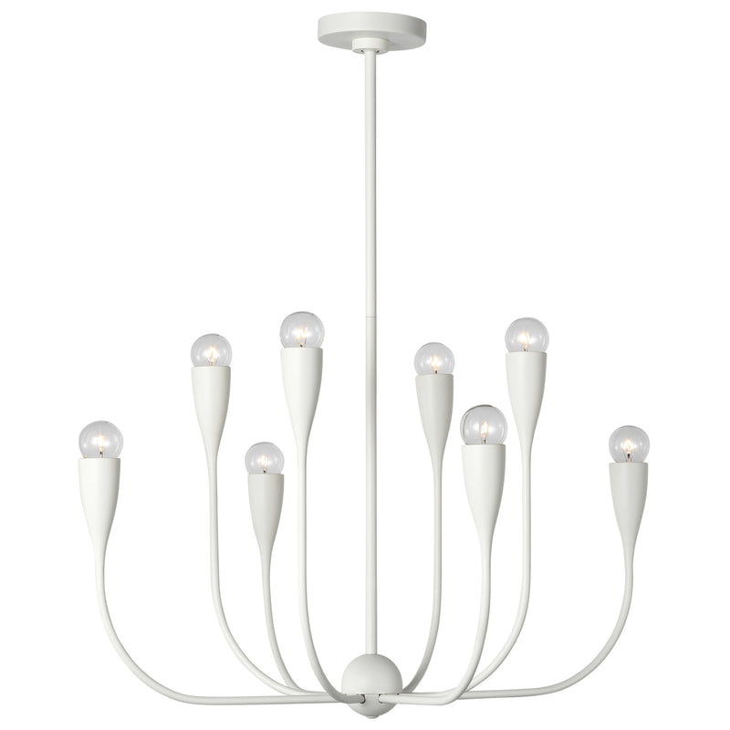 Maya 8 Light Chandelier Matte White By Generation Lighting