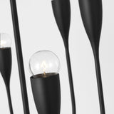 Maya 8 Light Chandelier Midnight Black By Generation Lighting - Detailed View2