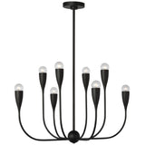 Maya 8 Light Chandelier Midnight Black By Generation Lighting
