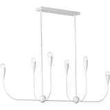 Maya Linear Chandelier — Matte White