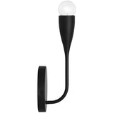 Maya Small Sconce Midnight Black By Generation Lighting - Side View2
