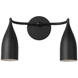 Maya Vanity Lights 2 Lights Midnight Black By Generation Lighting - Front View1