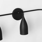Maya Vanity Lights 3 Lights Midnight Black By Generation Lighting - Detailed View1