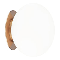 Mayu Wall Sconce 6 Inch Aged Gold Brass