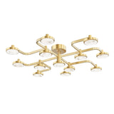 Meander Semi Flush - 43.25 Inch - Aged Brass by Hudson Valley