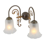 Medan Double Wall Light - Antique Brass