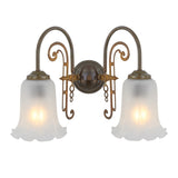 Medan Double Wall Light - Antique Brass