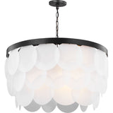 Mellita Chandelier — 30", Satin Etched, Midnight Black