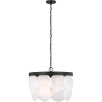 Mellita Chandelier — 21", Satin Etched, Midnight Black