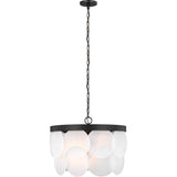 Mellita Chandelier — 21", Satin Etched, Midnight Black
