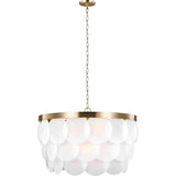 Mellita Chandelier — 30", Satin Etched, Satin Brass