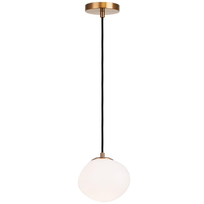 Melotte Pendant Light Small Aged Gold Brass By Matteo