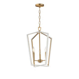 Melrose Pendant White/Natural Aged Brass by Maxim Lighting