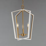 Melrose Pendant White/Natural Aged Brass by Maxim Lighting