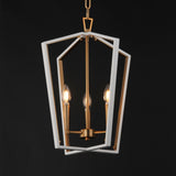 Melrose Pendant White/Natural Aged Brass by Maxim Lighting