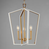 Melrose Pendant White/Natural Aged Brass by Maxim Lighting