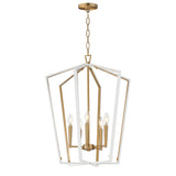 Melrose Pendant White/Natural Aged Brass by Maxim Lighting