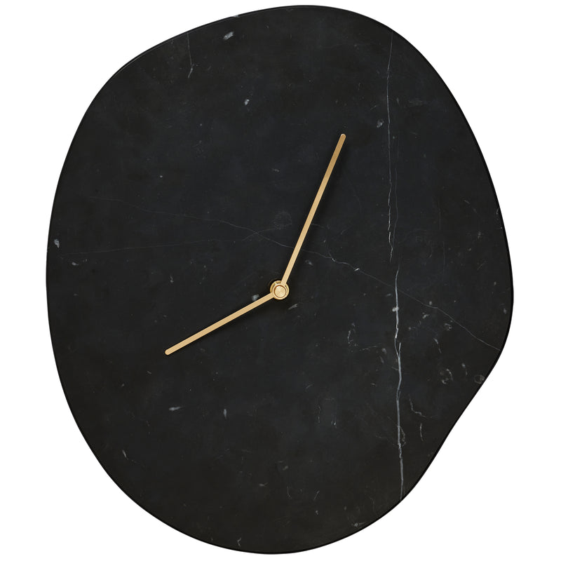 Melt Wall Clock Black Marble By Ferm Living