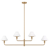 Mendota Linear Chandelier Satin Brass By Generation Lighting