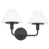 Mendota Vanity Light 2 Lights Midnight Black By Generation Lighting  - Side View2