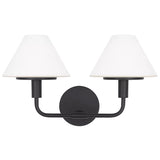 Mendota Vanity Light 2 Lights Midnight Black By Generation Lighting  