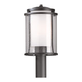 Meridian Outdoor Post Lantern, shown in Coastal Dark Smoke, by Hubbardton Forge