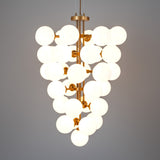 Merlot Chandelier - Antique Brass