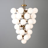 Merlot Chandelier - Antique Brass