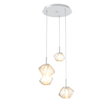 Mesa Multi-Light Chandelier By Hammerton, Number Of Lights: 3 Light, Color: Amber, Finish: Classic Silver