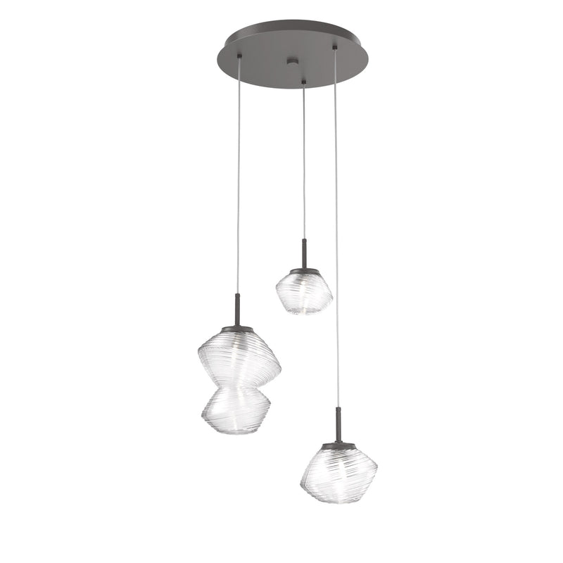 Mesa Multi-Light Chandelier By Hammerton, Number Of Lights: 3 Light, Color: Clear, Finish: Graphite