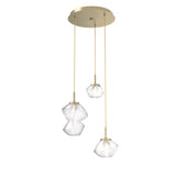 Mesa Multi-Light Chandelier By Hammerton, Number Of Lights: 3 Light, Color: Clear, Finish: Heritage Brass