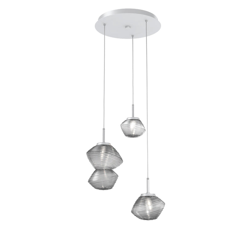 Mesa Multi-Light Chandelier By Hammerton, Number Of Lights: 3 Light, Color: Smoke, Finish: Classic Silver