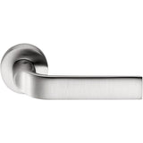 Meta Door Lever in Satin Chrome by Colombo Design