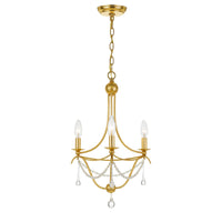 Metro Chandelier 15.5" Antique Gold