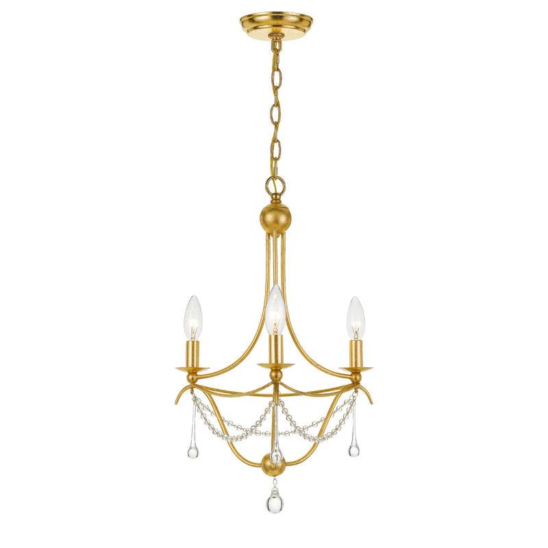 Metro Chandelier 15.5" Antique Gold