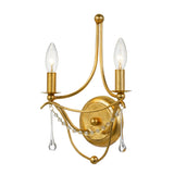 Metro Wall Sconce by Crystorama - Antique Gold, angled view