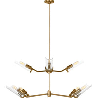 Mezzo Grand Chandelier — 53 5/8", Clear, Burnished Brass