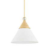 Mica Pendant - Aged Brass
