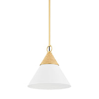 Mica Pendant - Aged Brass