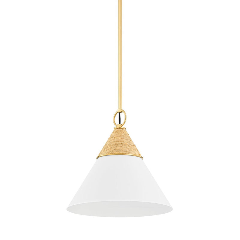 Mica Pendant - Aged Brass