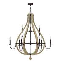 Middlefield Large Open Frame Two Tier Chandelier - Iron Rust - by Fredrick Ramond