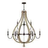 Middlefield Large Open Frame Two Tier Chandelier - Iron Rust - by Fredrick Ramond