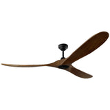 Midnight Black Housing with Dark Walnut Blades Maverick Smart 70inch Ceiling Fan by Visual Comfort Fans