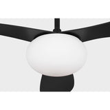 Midnight Black Housing with Midnight Black Blades Drape Smart 58inch LED Ceiling Fan by Visual Comfort Fans