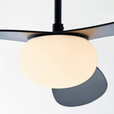 Midnight Black Housing with Midnight Black Blades Drape Smart 58inch LED Ceiling Fan by Visual Comfort Fans