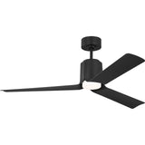 Midnight Black Housing with Midnight Black Blades Peel Smart 52" LED Ceiling Fan by Visual Comfort Fans