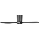 Midnight Black Housing with Midnight Black Blades Seyra Smart 44" Hugger LED Ceiling Fan by Visual Comfort Fans