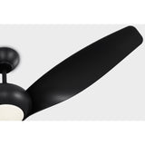 Midnight Black Housing with Midnight Black Blades Topan Smart 52inch LED Ceiling Fan by Visual Comfort Fans