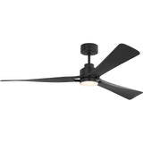 Midnight Black Housing with Midnight Black Blades Trillium Smart 60" LED Ceiling Fan by Visual Comfort Fans
