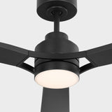 Midnight Black Housing with Midnight Black Blades Trillium Smart 60" LED Ceiling Fan by Visual Comfort Fans
